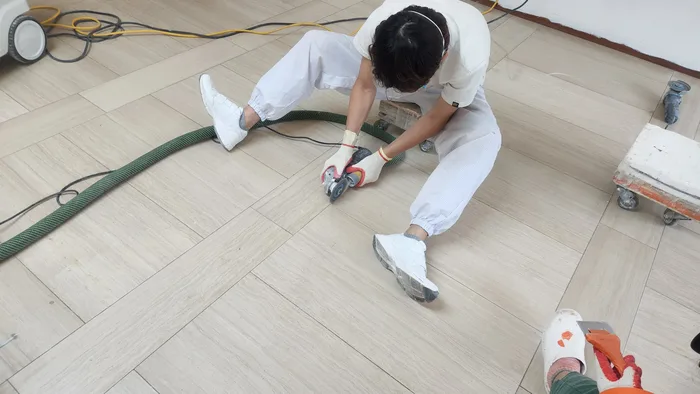 마포 욕실대리석연마 작업 중